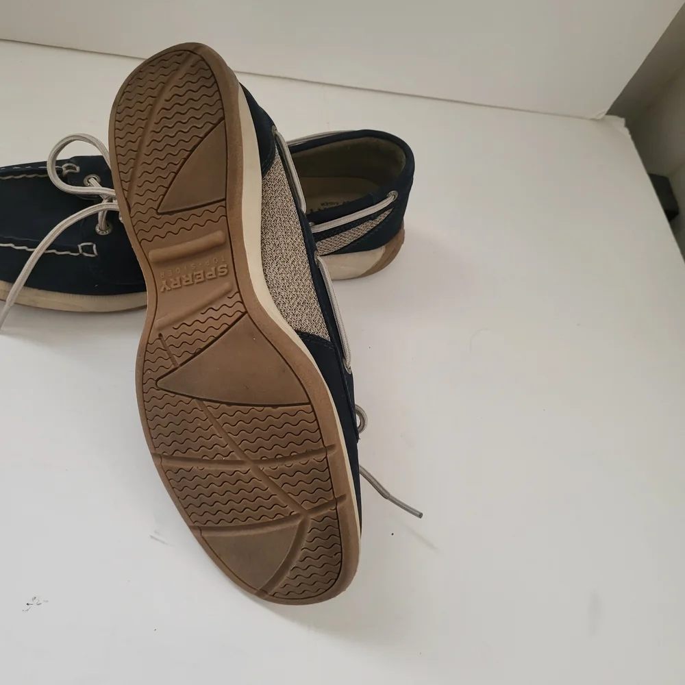 Sperry Women's Dark Blue and Beige Loafers